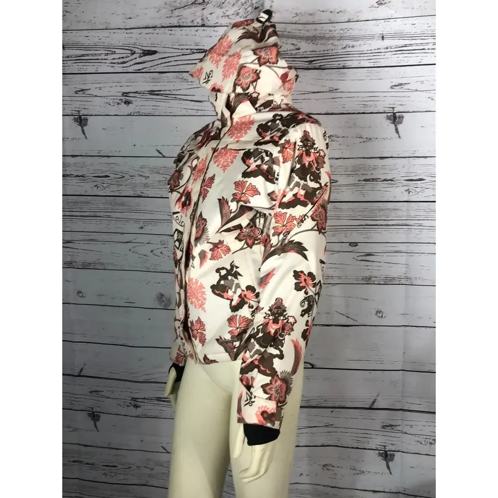 2000s Liquid Boardwear Floral Snowboard Puffer Ski Jacket Hooded size XS